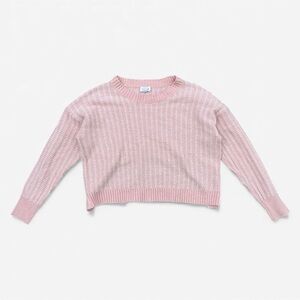 Le Lis Pink High/Low Crop Knit Sweater Size S